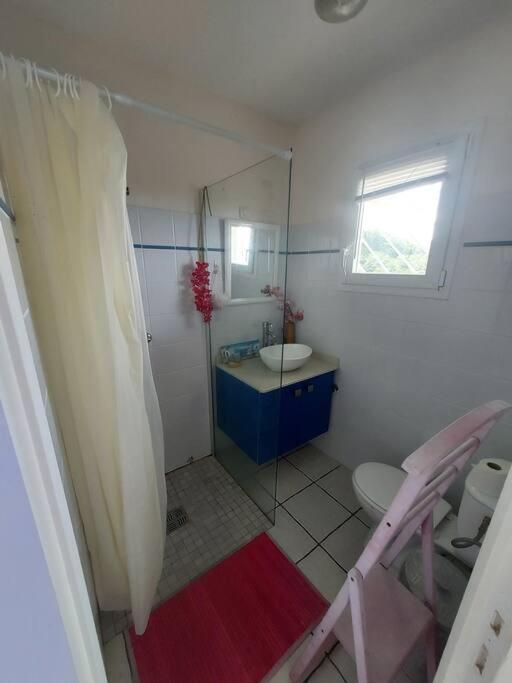 Grand Studio En Bas De Villa Avec Vue Sur Mer Au Carbet ลาการ์เบต์ ภายนอก รูปภาพ